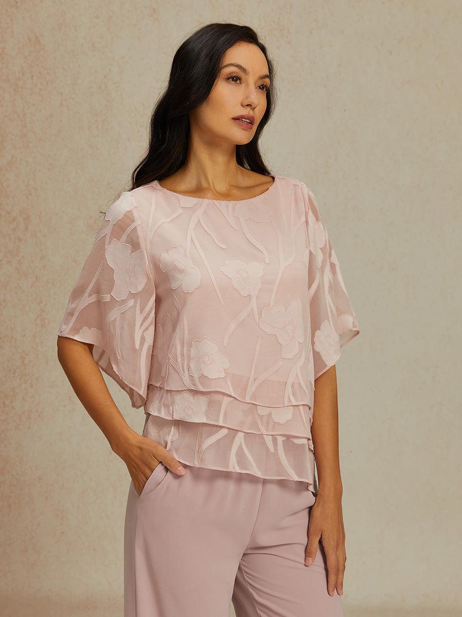 Chiffonbluse mit Blumenmuster