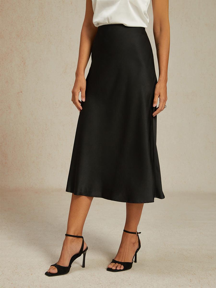 Schlichte Hose mit weitem Bein und hoher Taille