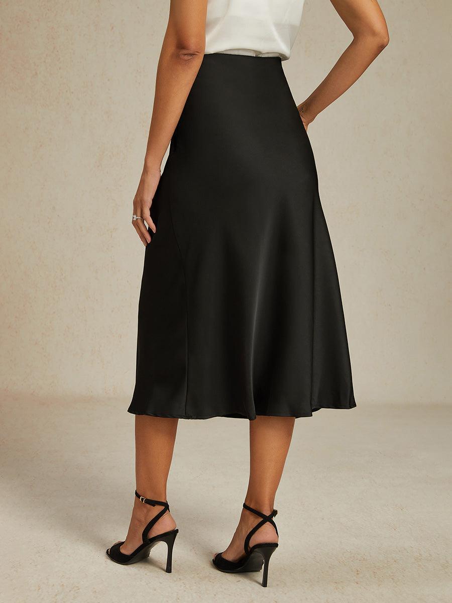 Schlichte Hose mit weitem Bein und hoher Taille