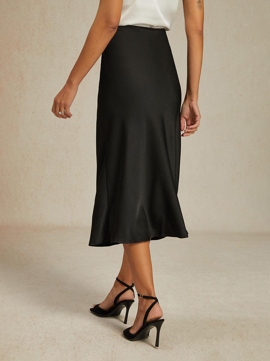 Schlichte Hose mit weitem Bein und hoher Taille