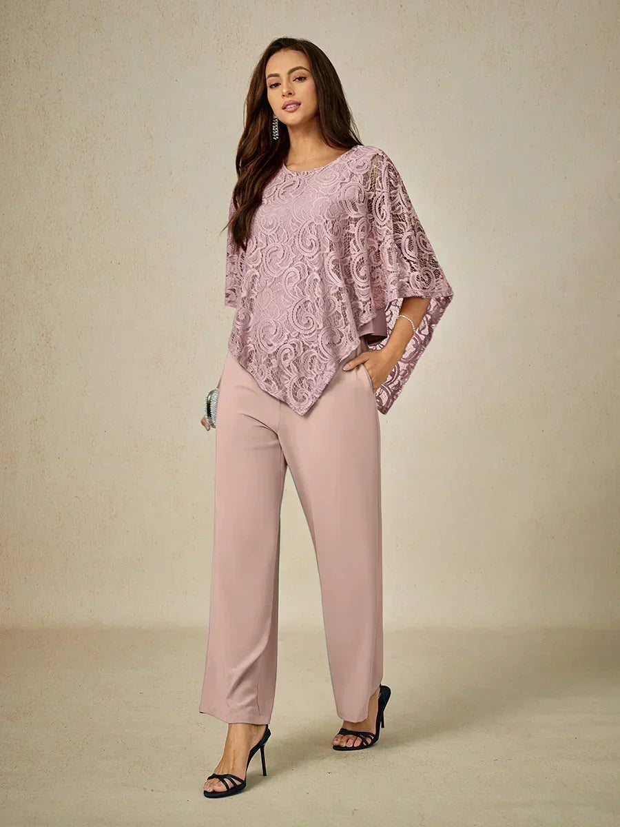 Elegant Lace Batwing Sleeve Top