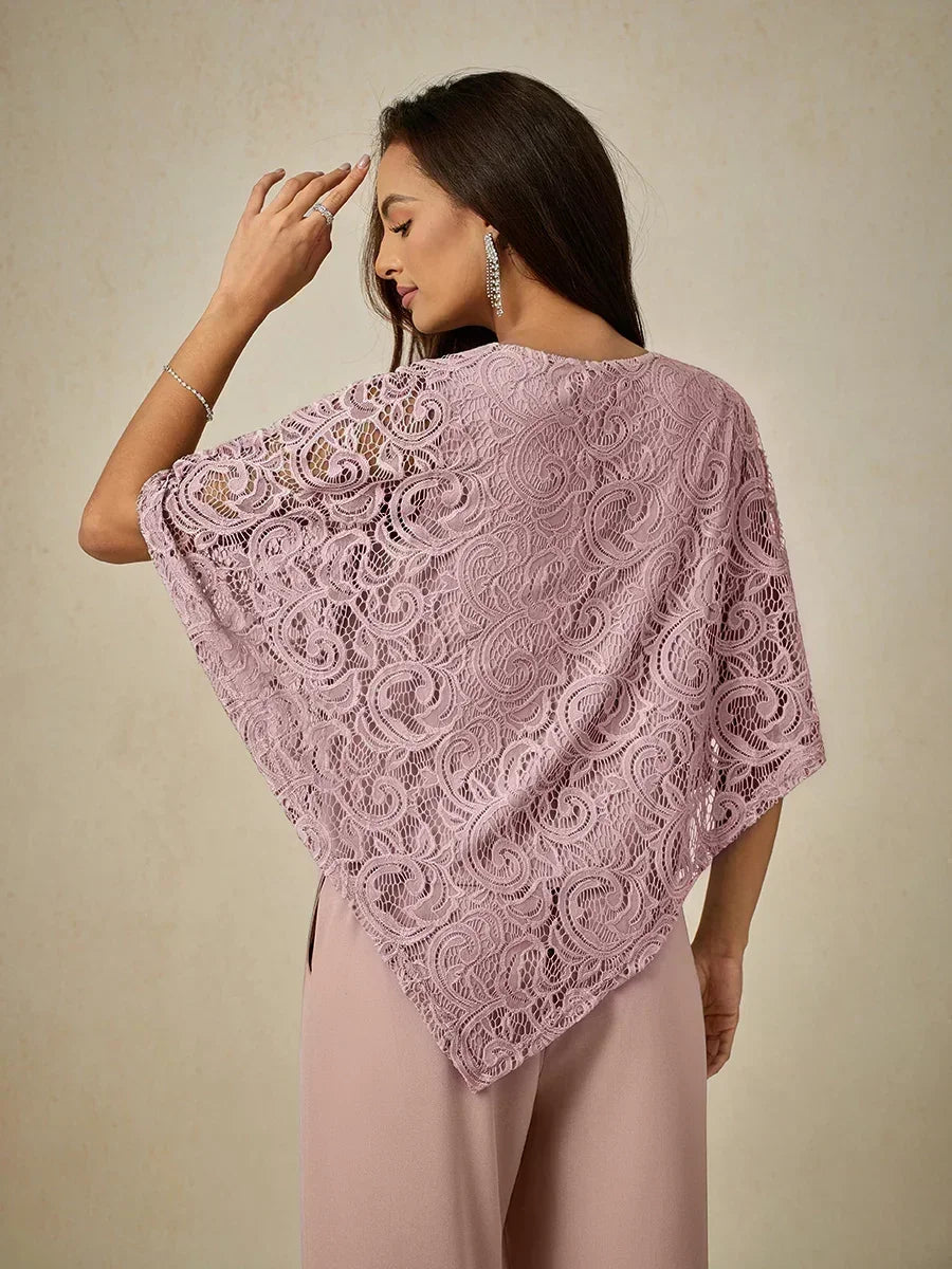 Elegant Lace Batwing Sleeve Top