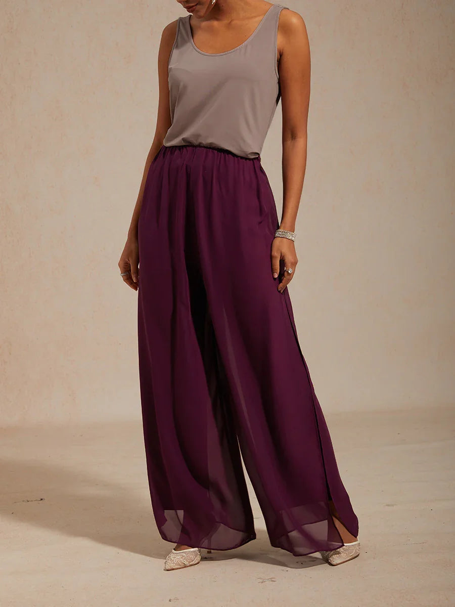 Floral Embroidered Mandarin Collar Twinset