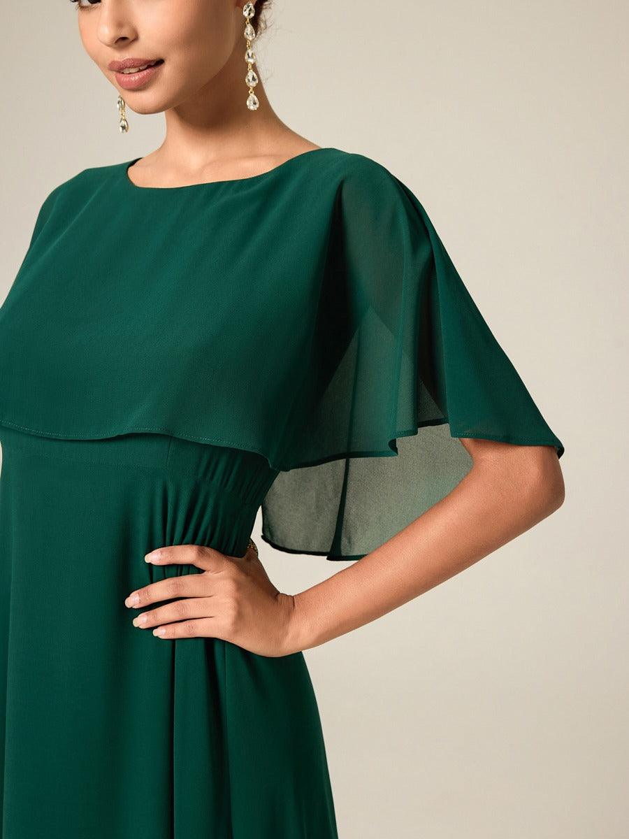 Elegant Ruffle Chiffon Dress