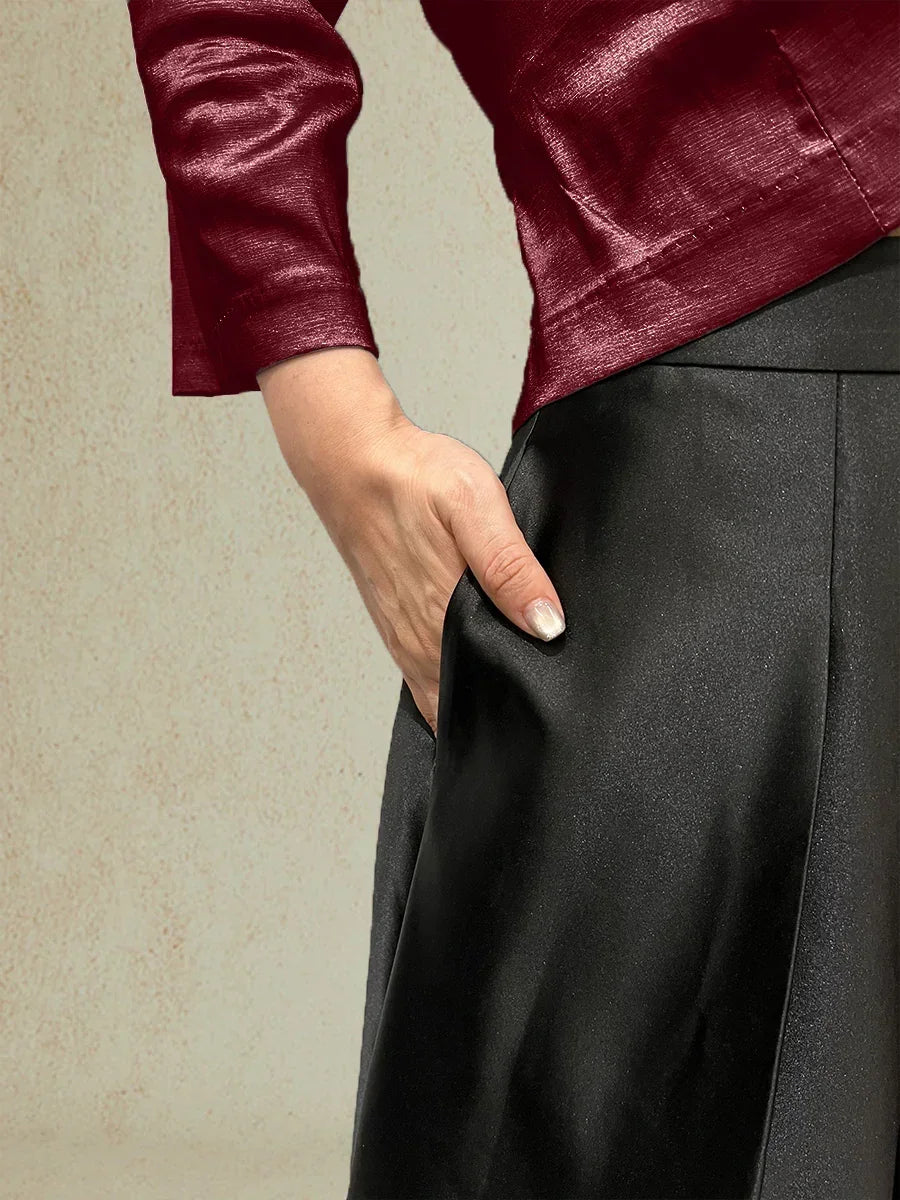 Fließender Chiffon-Rock in Tea-Länge