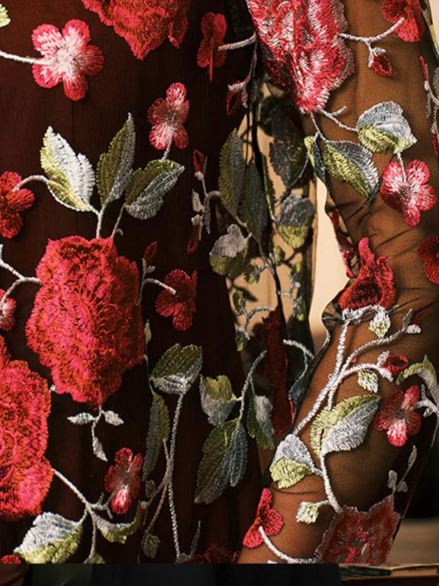 Floral Embroidered Lace Jacket