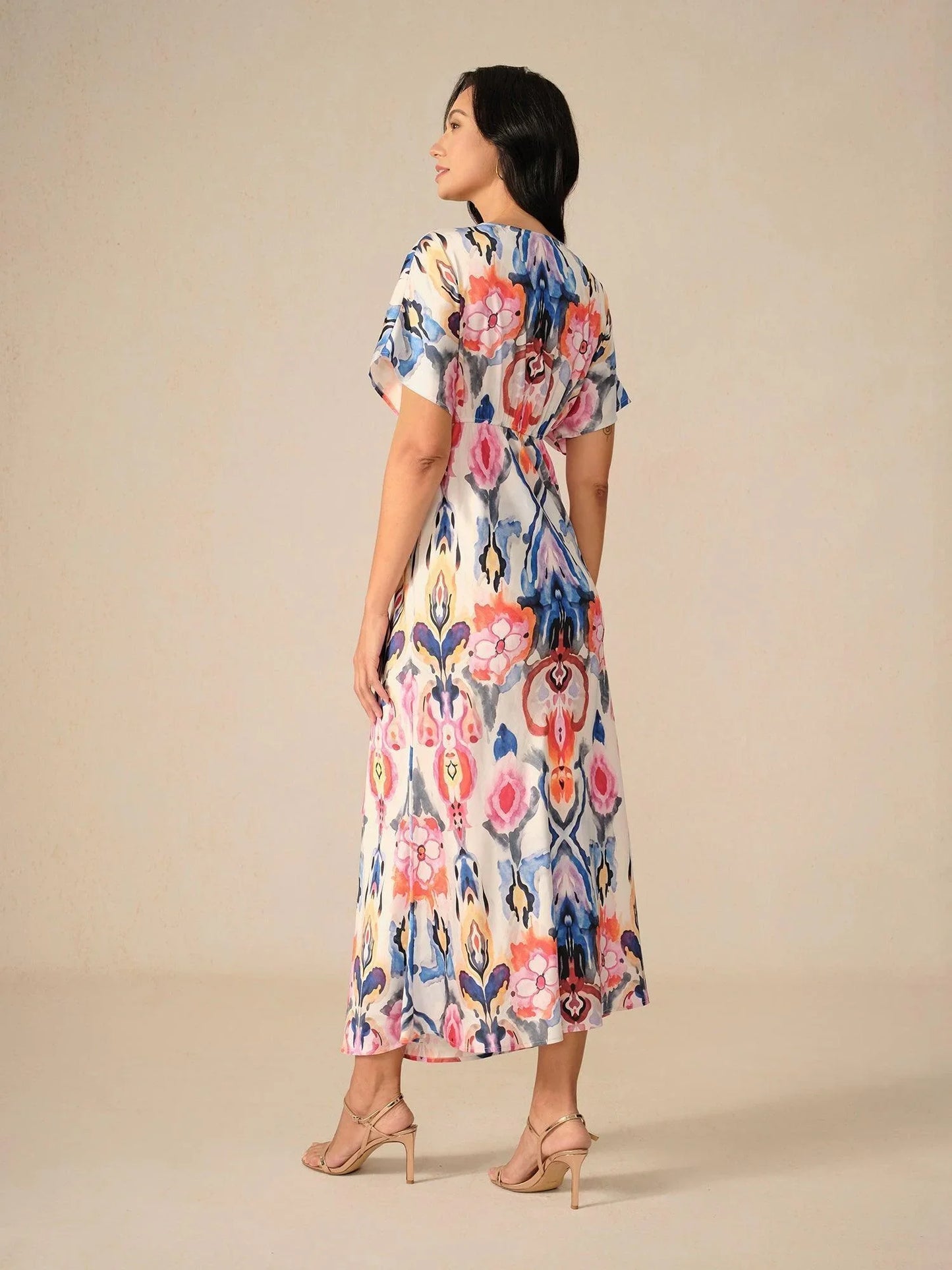 Satin Boho Maxi Dress