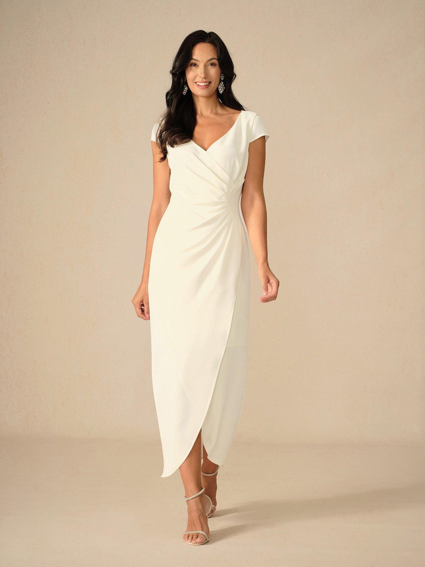 Elegant Sky Blue Wrap Dress
