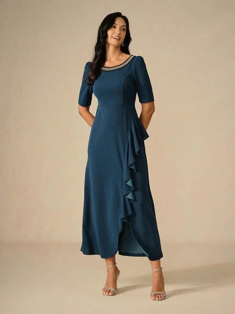 Elegant Ruffle Maxi Dress
