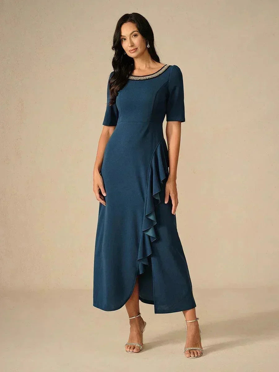 Elegant Ruffle Maxi Dress