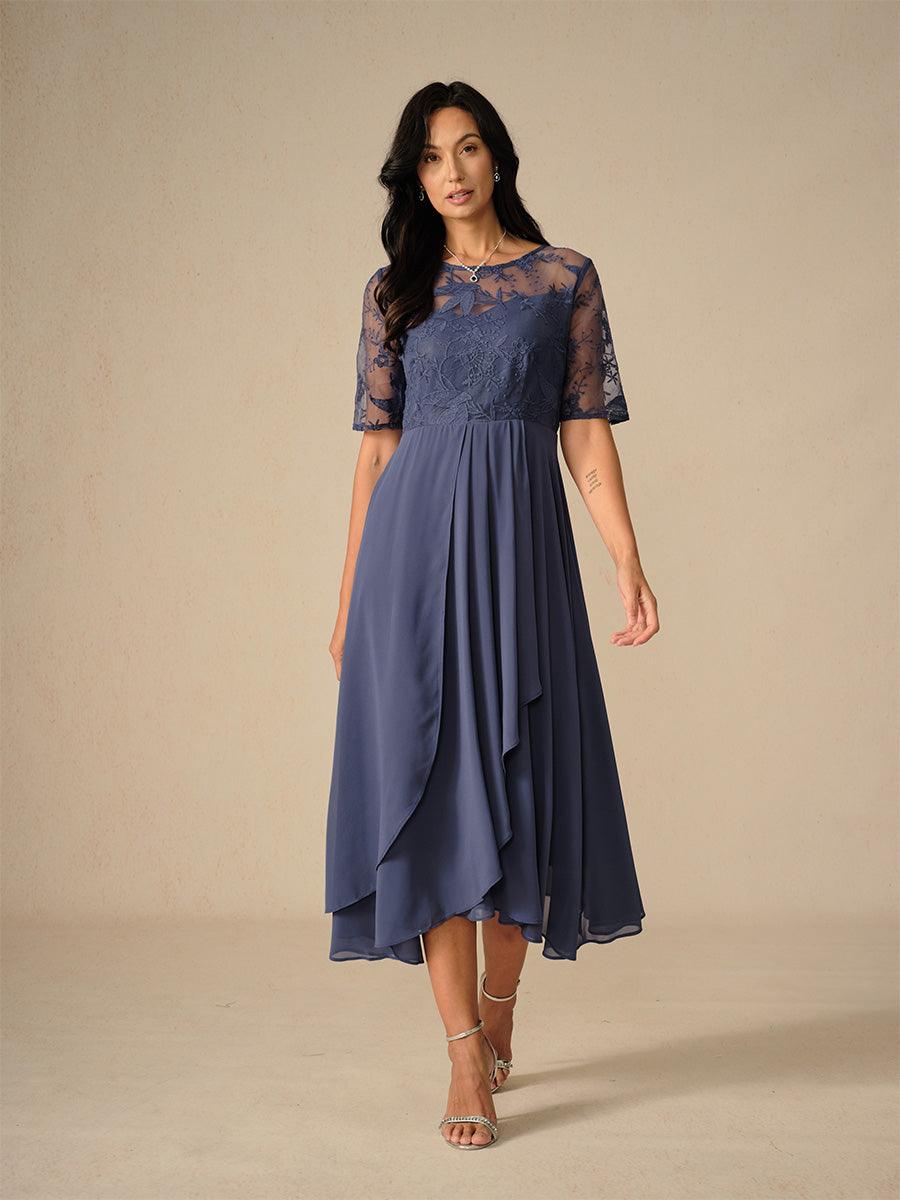 Robe en mousseline à motif patchwork fleuri