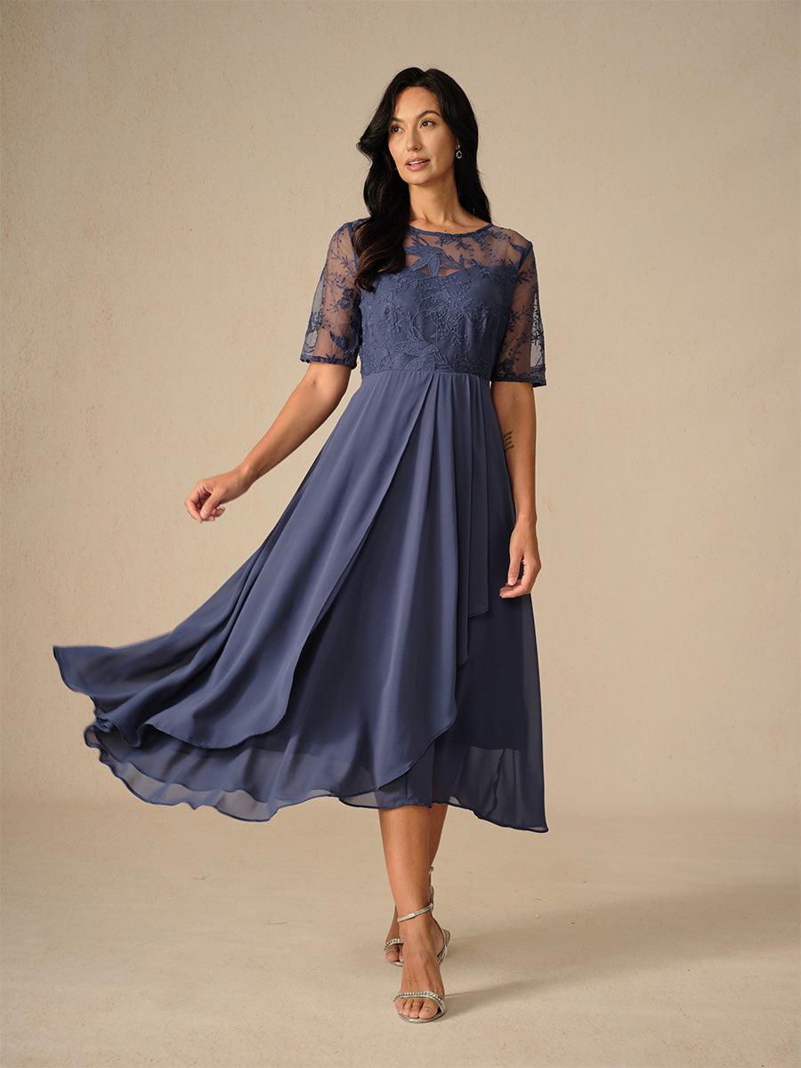 Robe en mousseline à motif patchwork fleuri