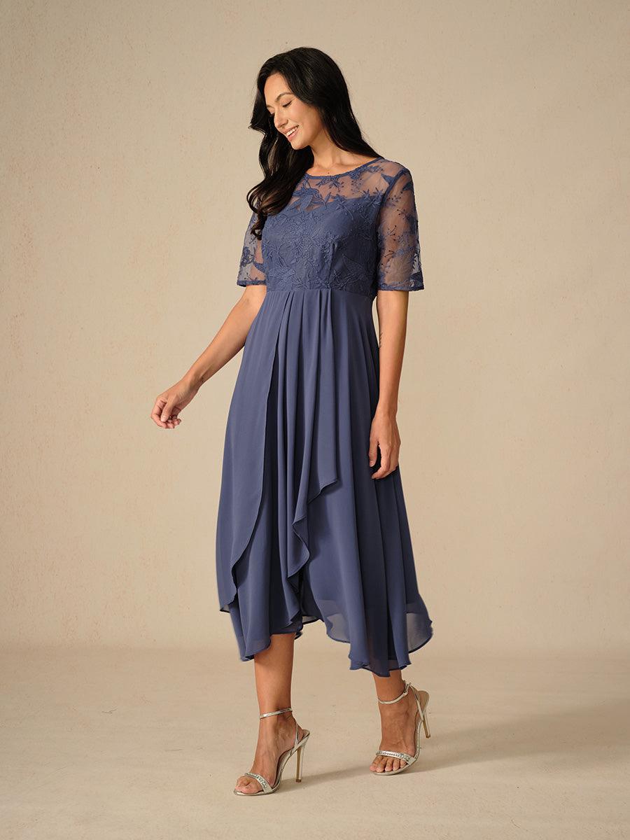 Robe en mousseline à motif patchwork fleuri