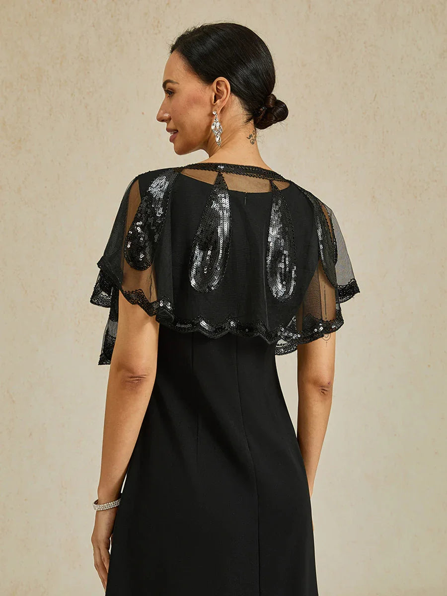 1920s Sequin Beaded Flapper Style Shawl