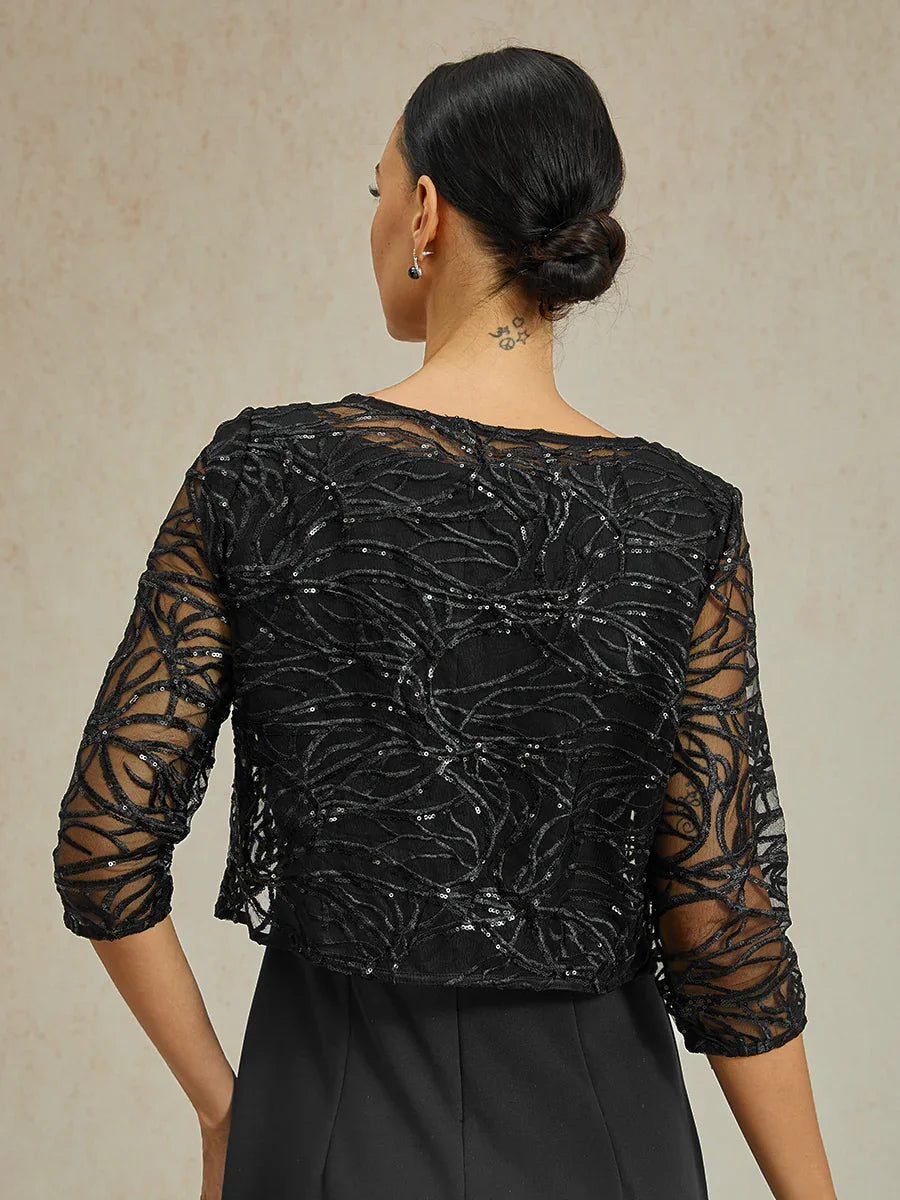 Sequin Embroidered Lace Jacket