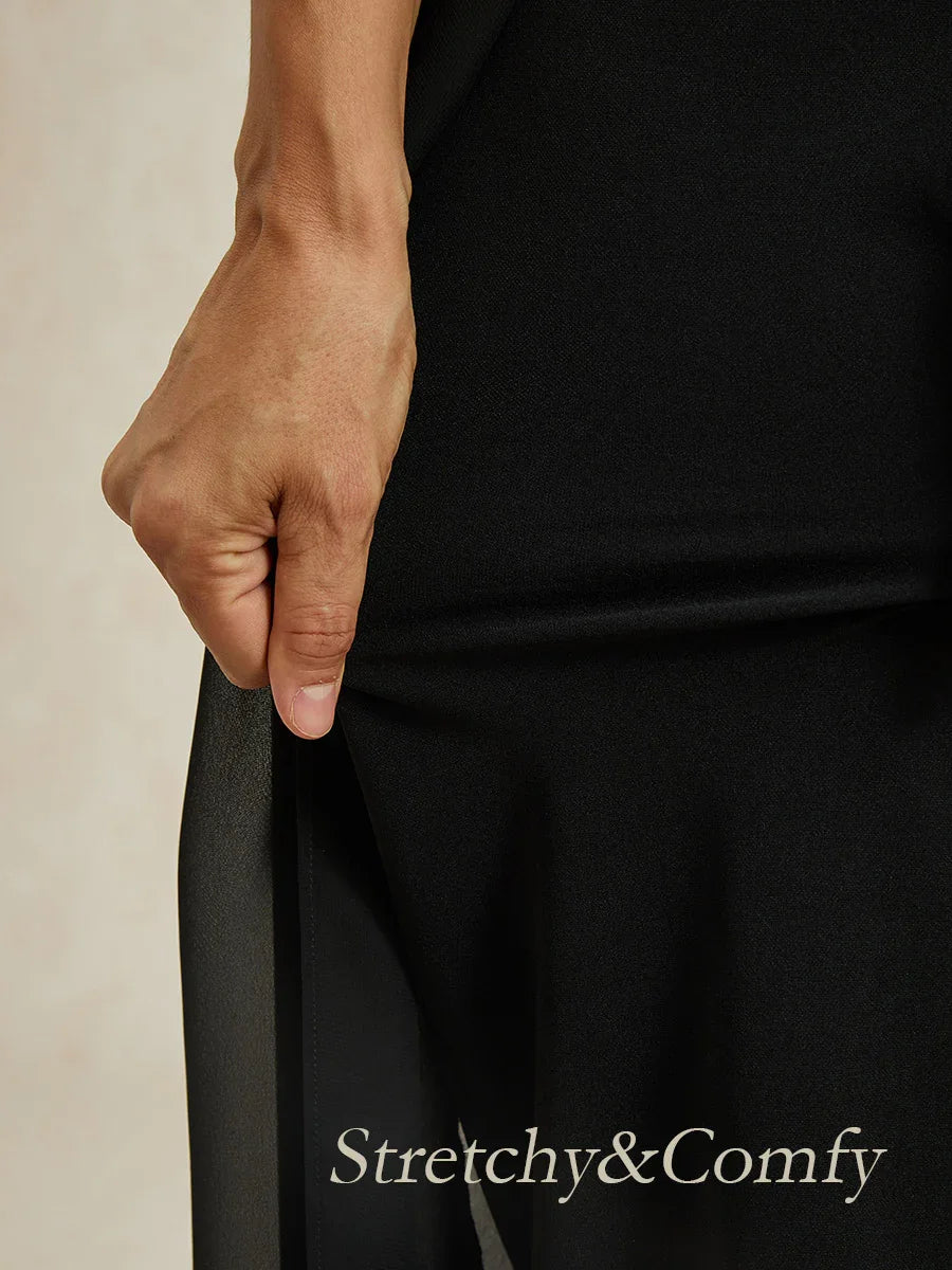 Stylish Skirt and Stretch Pant Combination Bottom