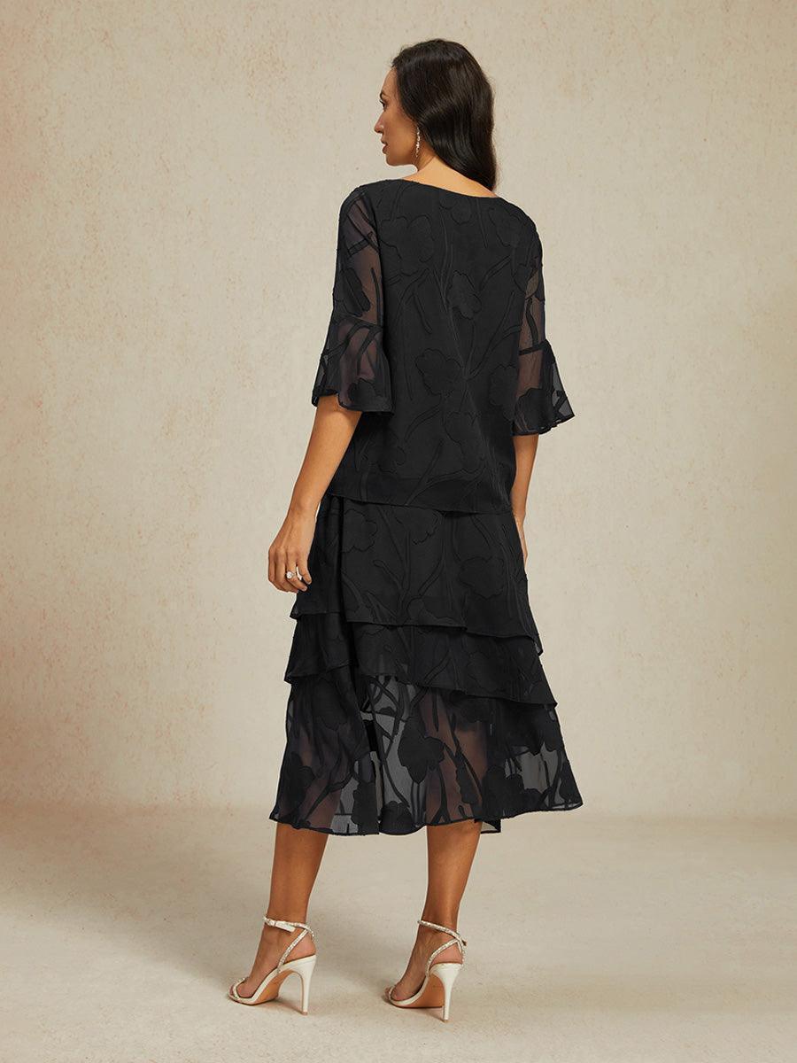 Dressy Chiffon Asymmetric Hem Blouse