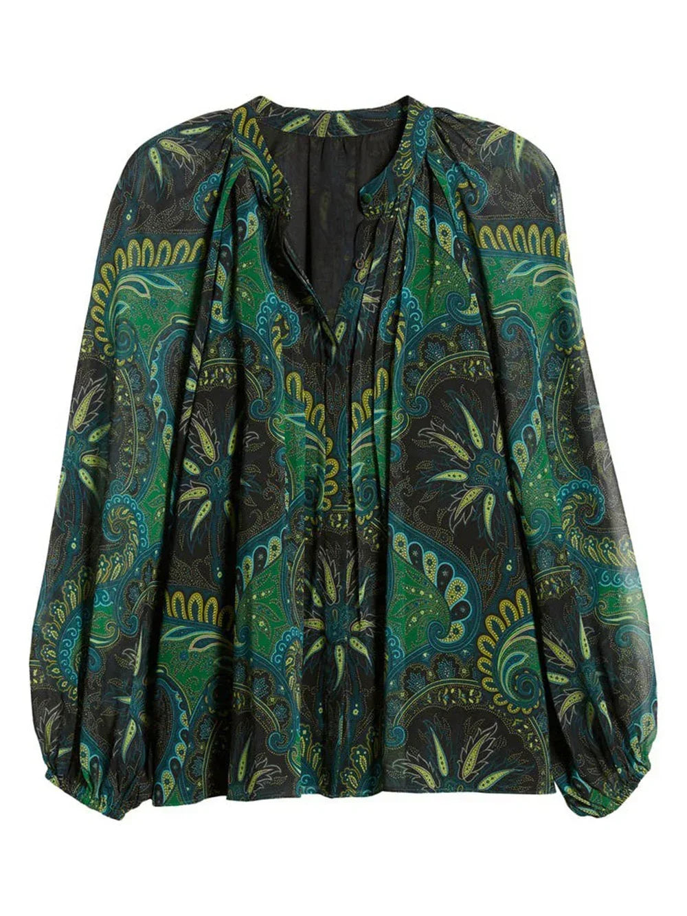 Elegant Boho Chiffon Ruffle Sleeve Blouse