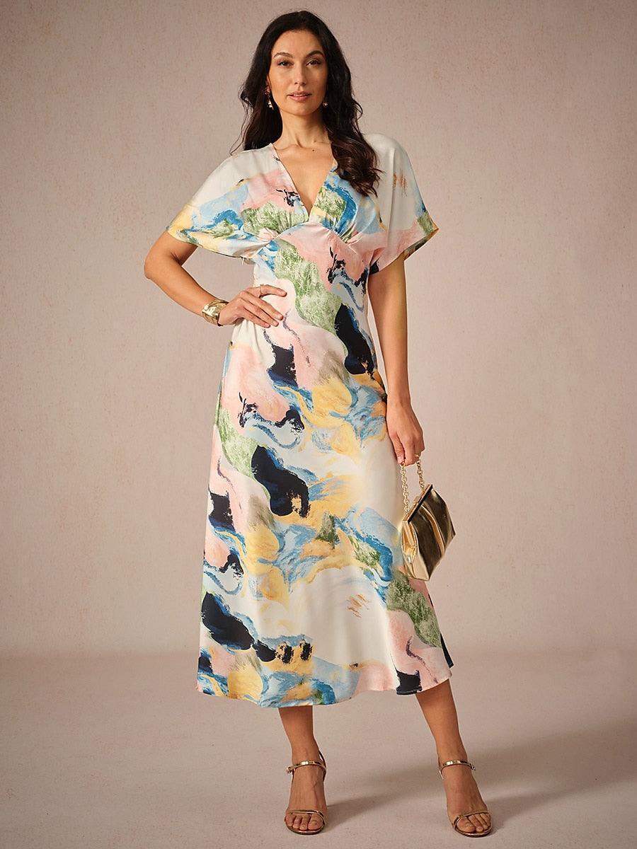 Satin Boho Maxi Dress