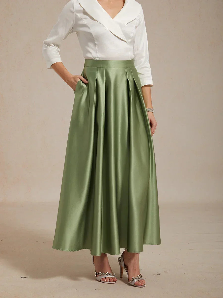 Fließender Chiffon-Rock in Tea-Länge