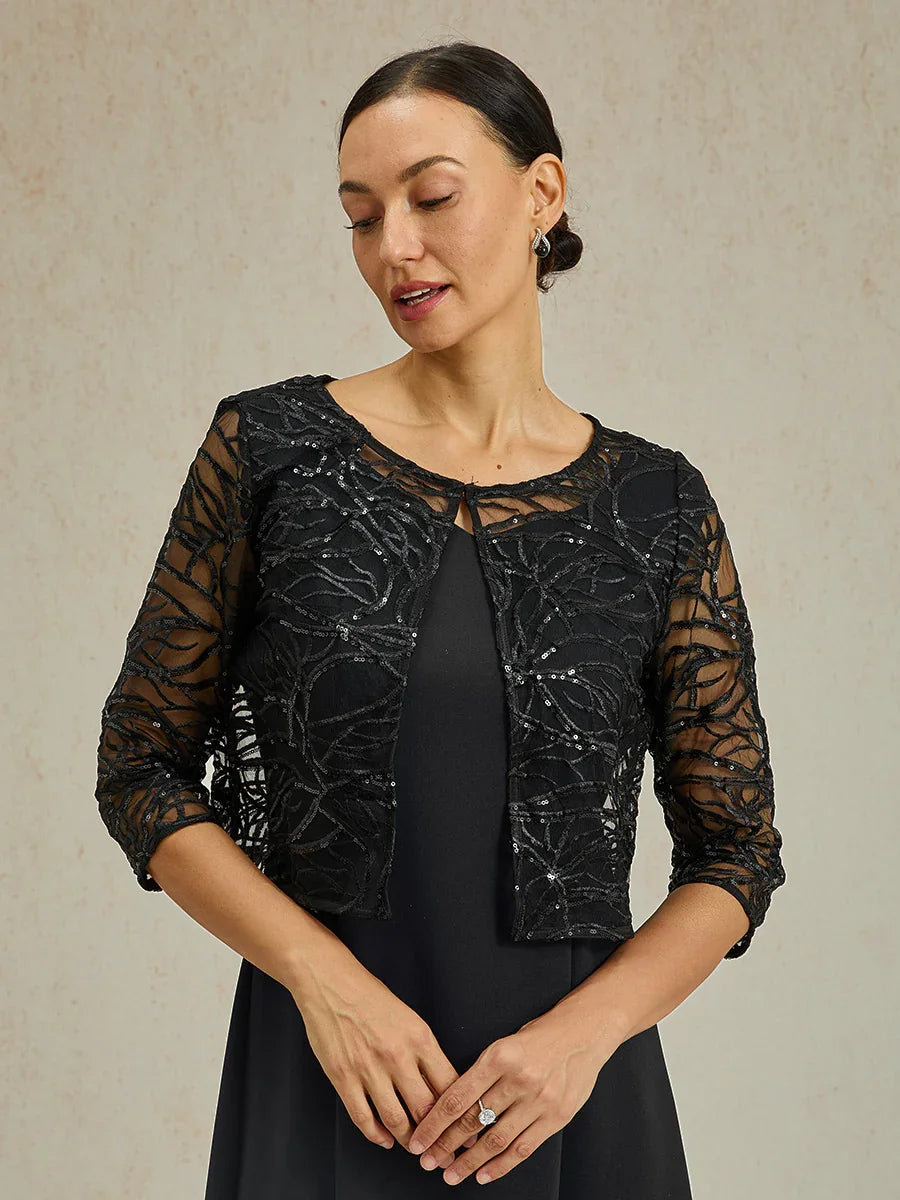Sequin Embroidered Lace Jacket