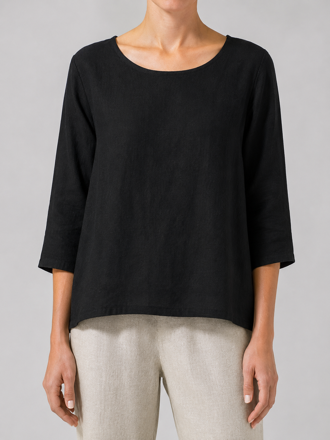 Women's Crew Neck 100% Cotton Blouse