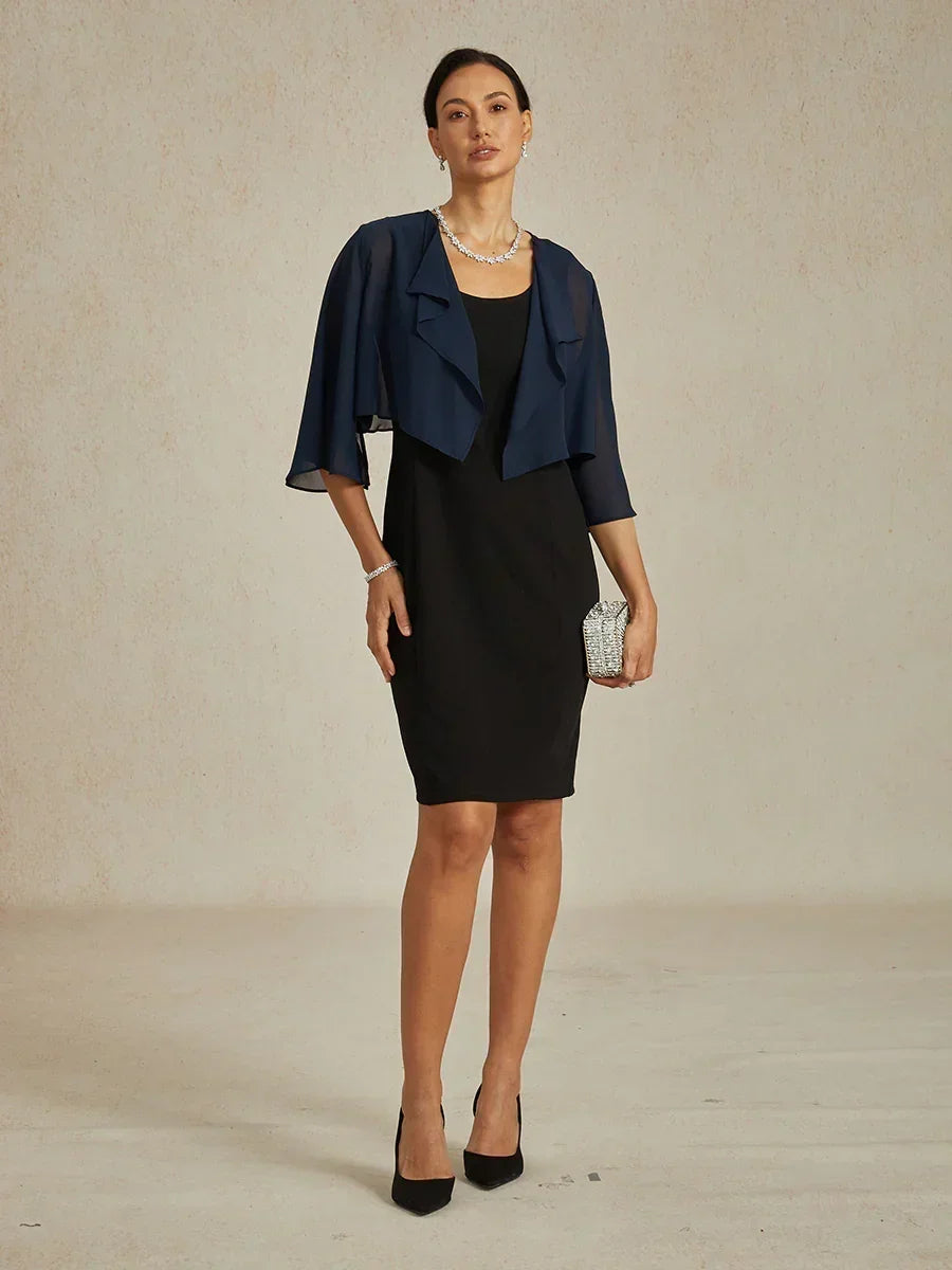 Asymmetrisches, kurzes Chiffon-Cover-Up