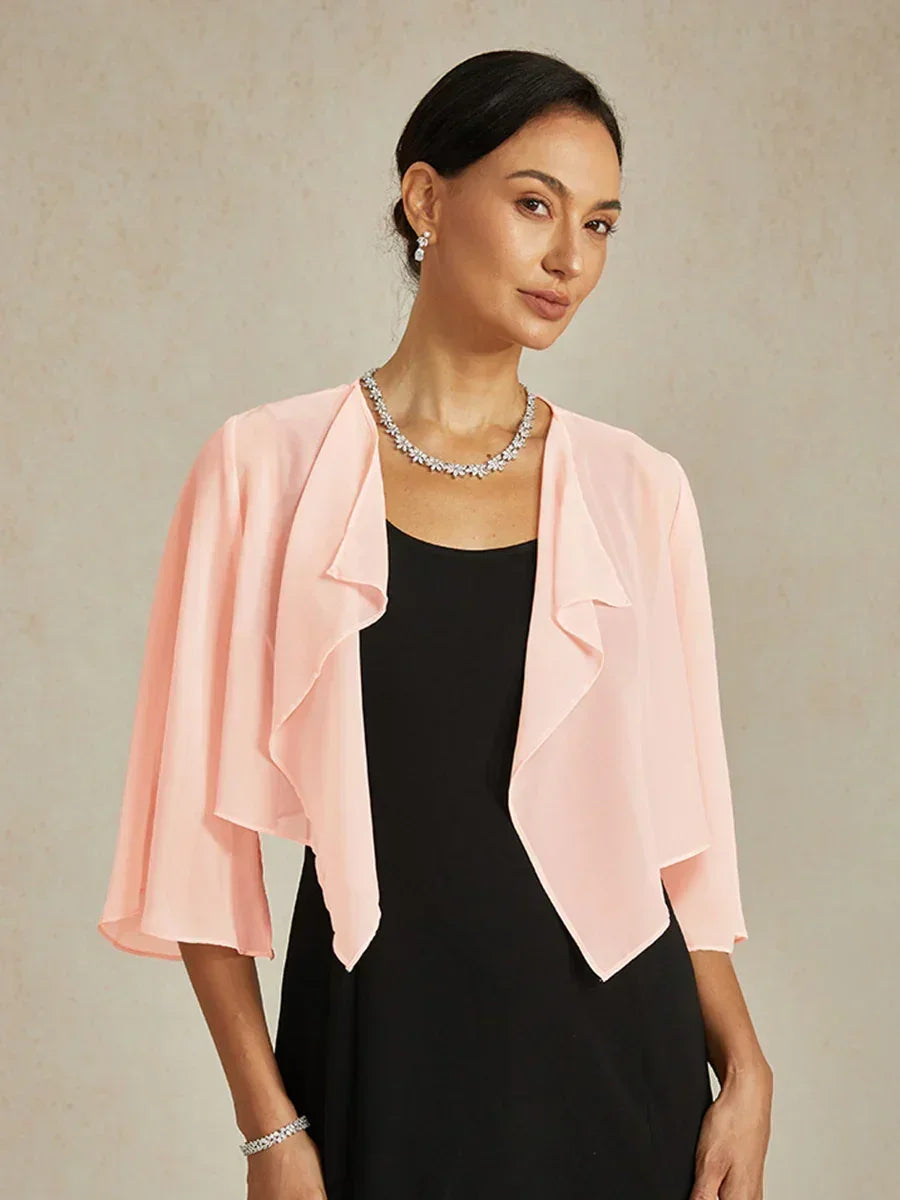 Asymmetrisches, kurzes Chiffon-Cover-Up