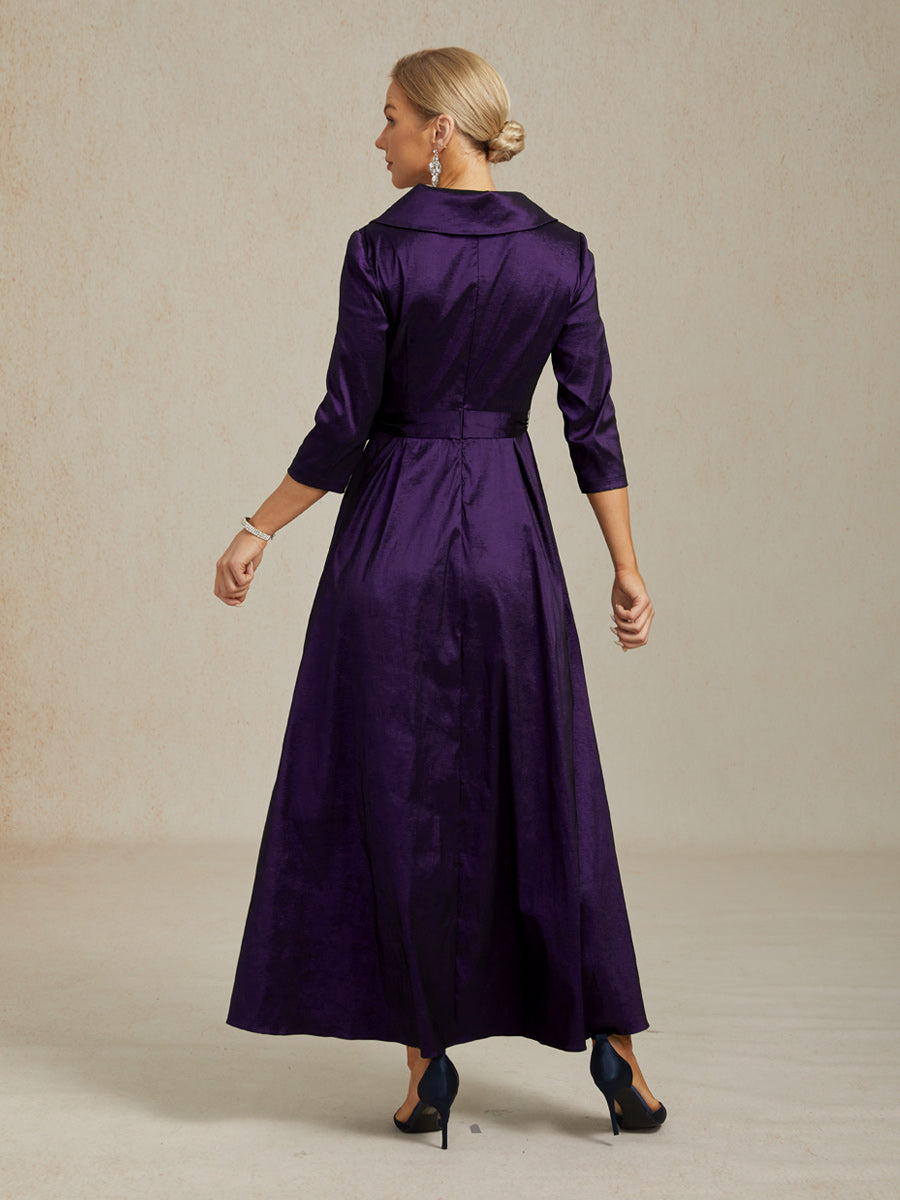 Bloemen Chiffon Avondjurk met Asymmetrische Zoom