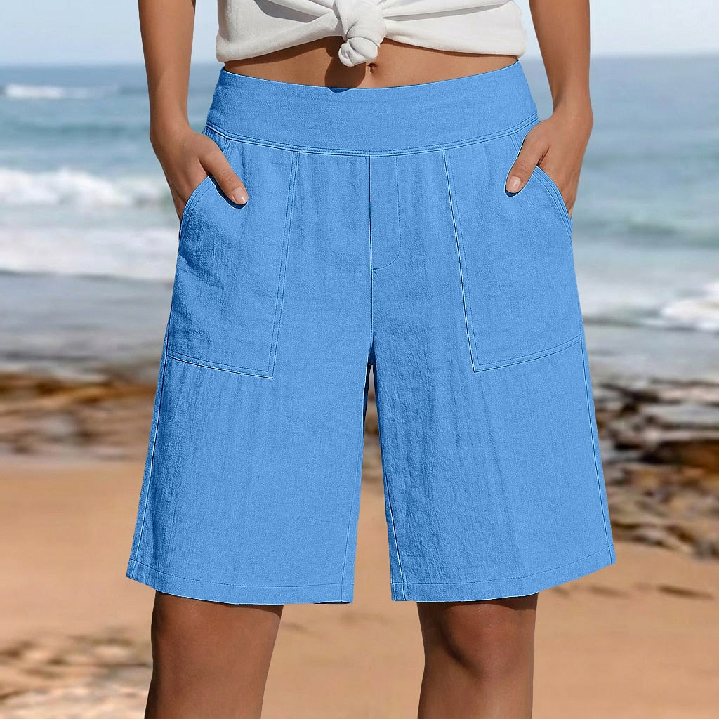 Relaxed Cotton Linen Summer Shorts