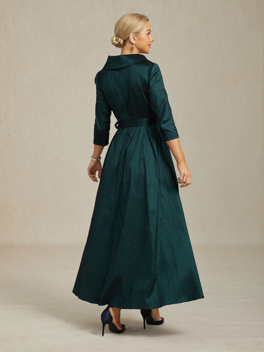 Bloemen Chiffon Avondjurk met Asymmetrische Zoom