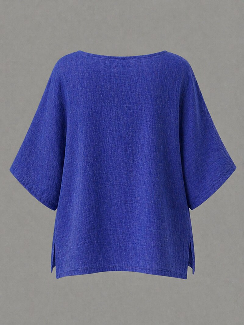 Women's Crew Neck 100% Cotton Blouse