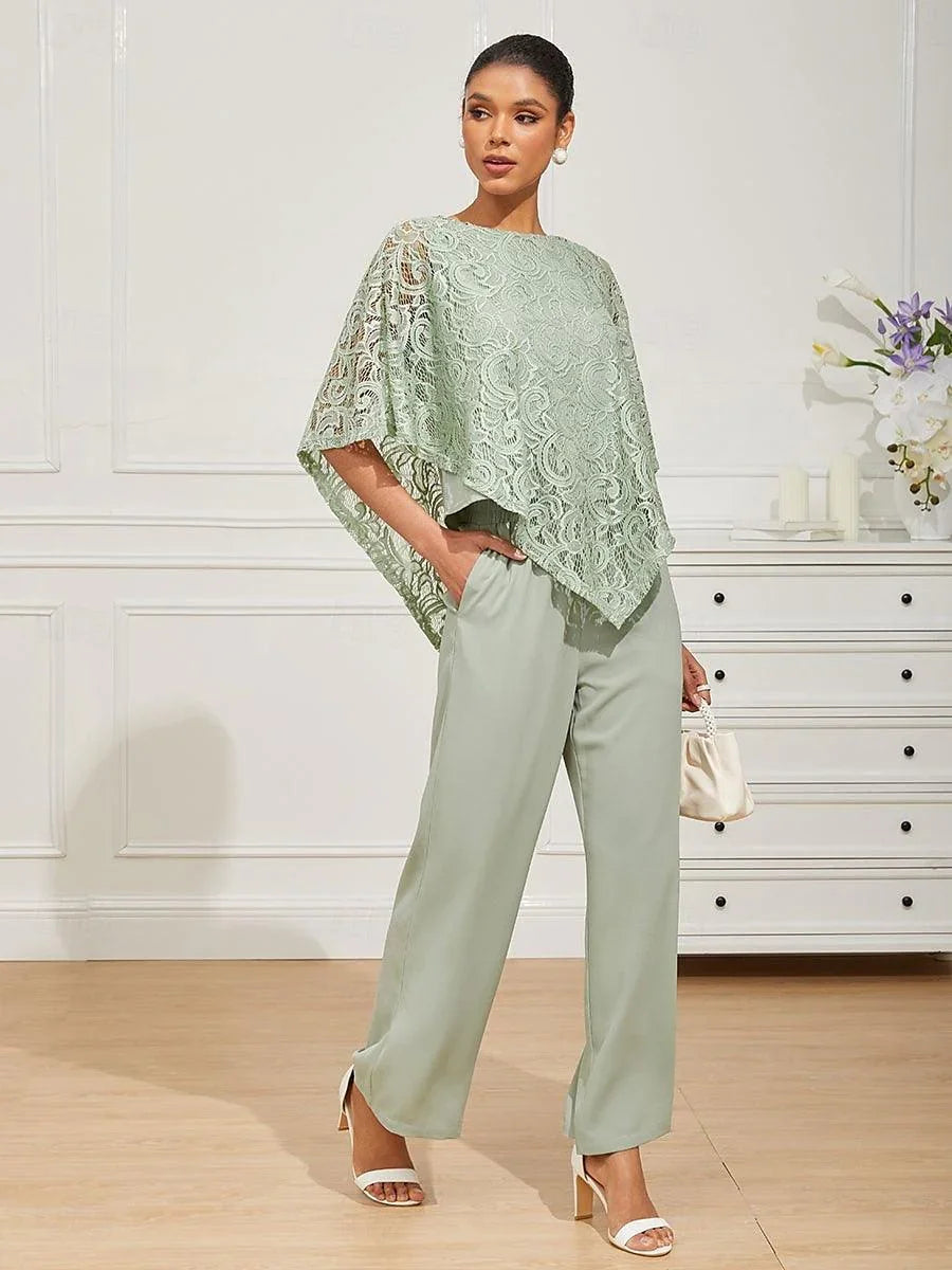Elegant Lace Batwing Sleeve Top