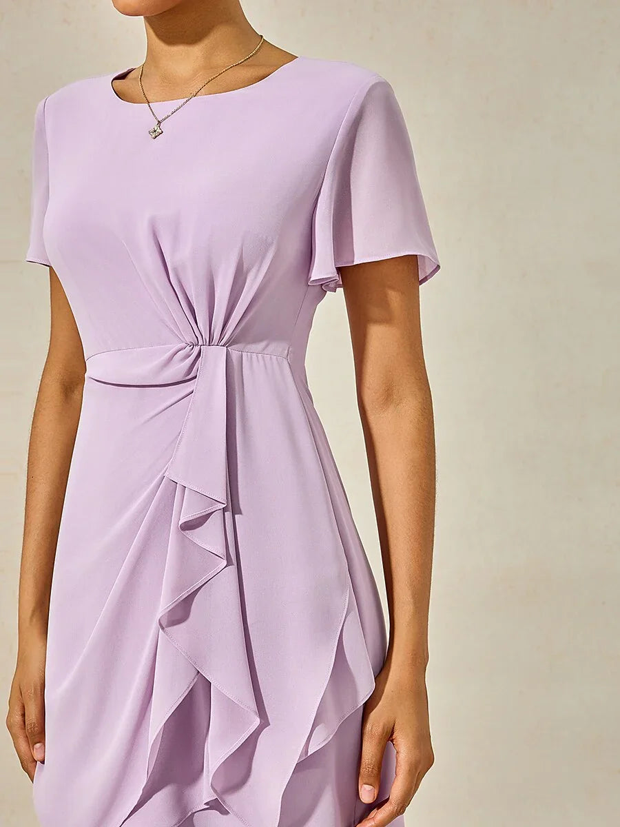 Twisted Knot Chiffon Dress