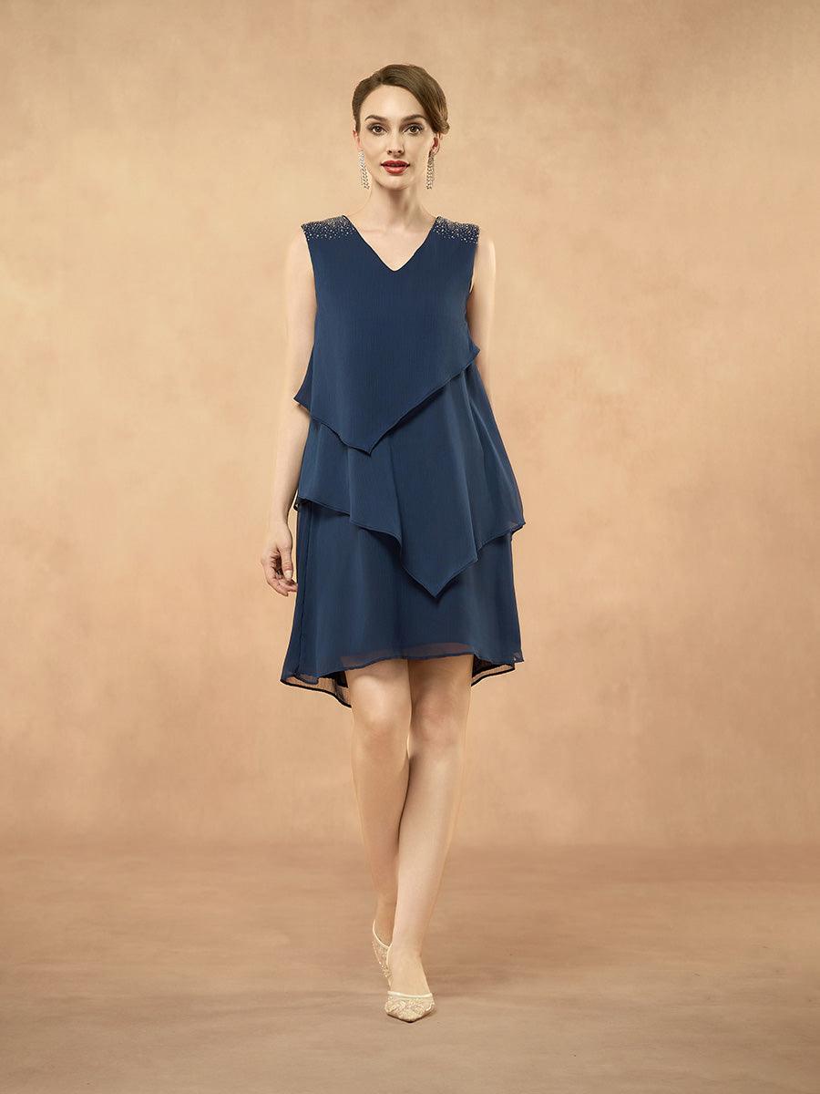 Robe mi-longue en mousseline à volants