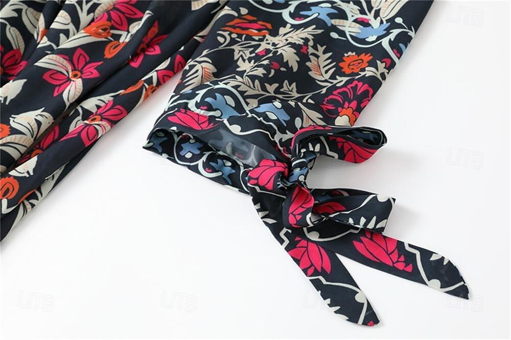 Bohemian Floral Chiffon Maxi Dress
