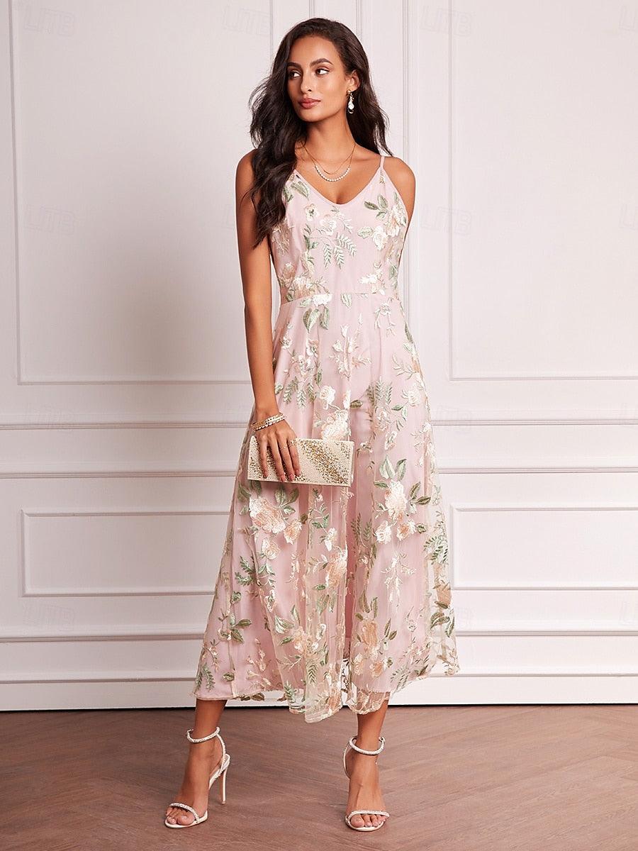 Ensemble de robe en mousseline de soie et dentelle brodée