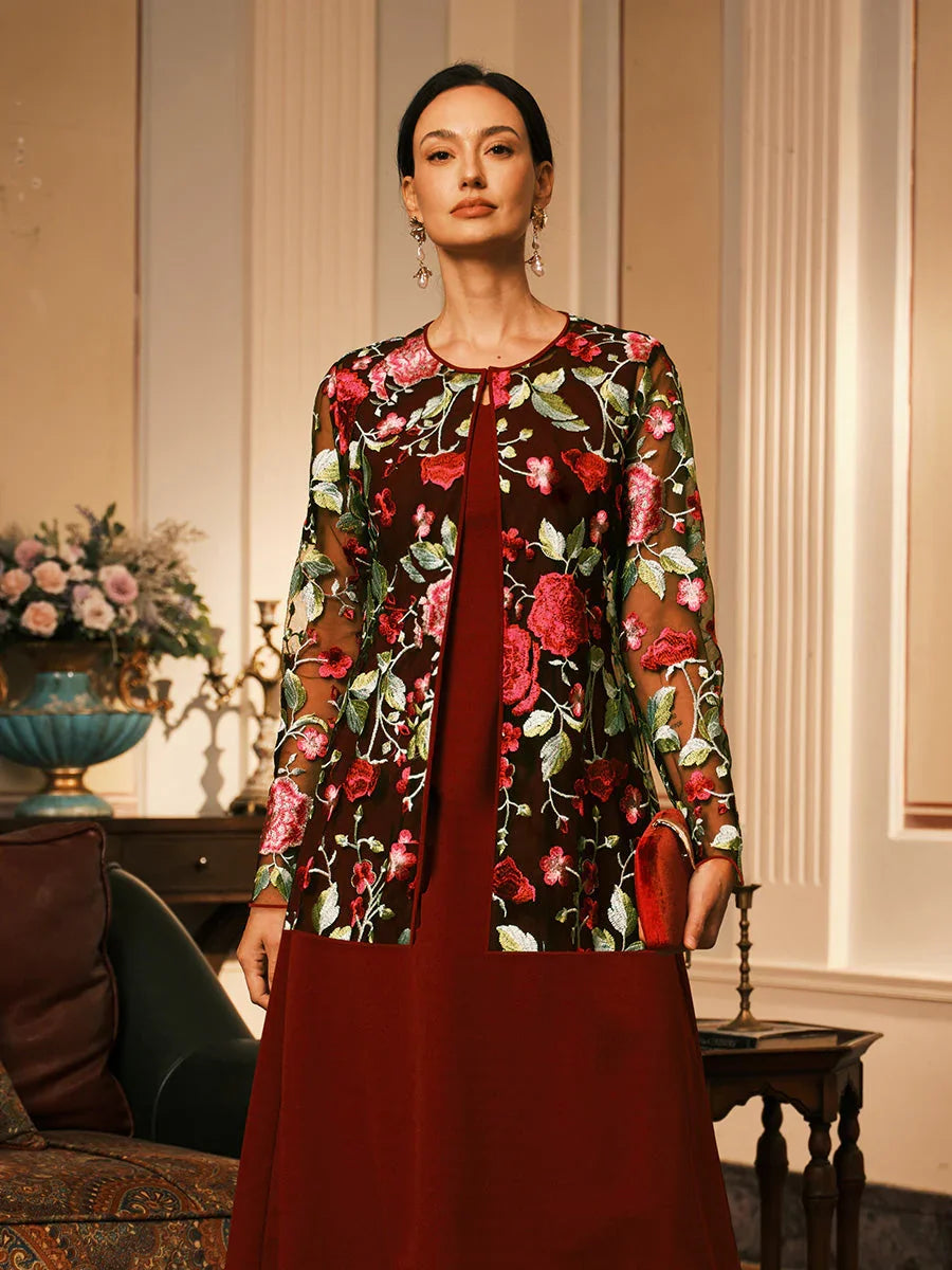 Floral Embroidered Lace Jacket