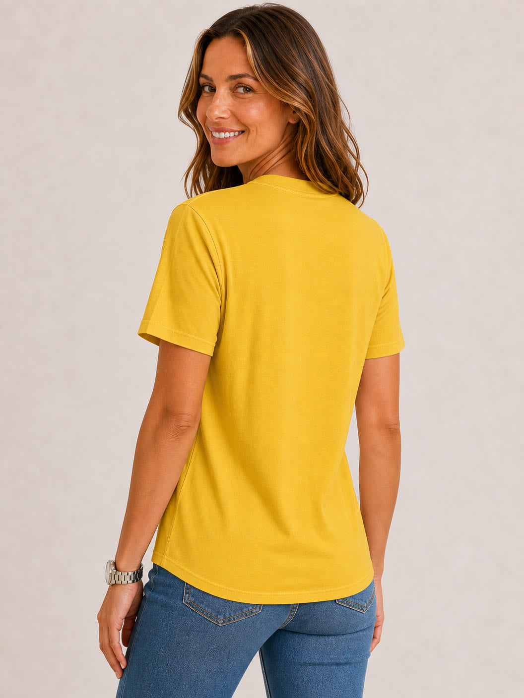100% Cotton Crew Neck Top