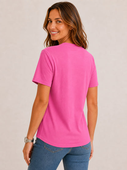 100% Cotton Crew Neck Top