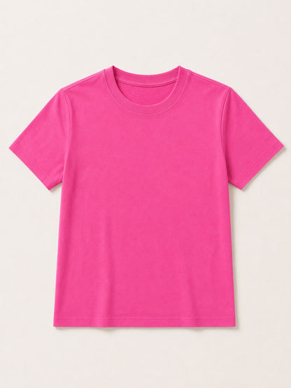100% Cotton Crew Neck Top
