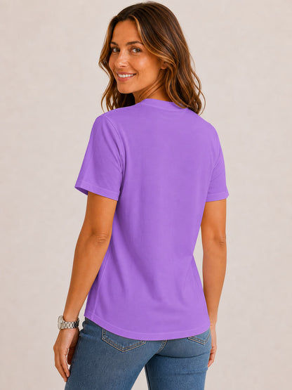 100% Cotton Crew Neck Top