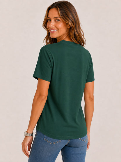 100% Cotton Crew Neck Top