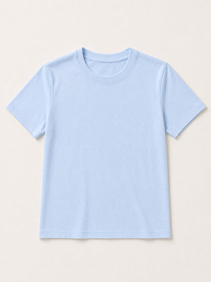 100% Cotton Crew Neck Top