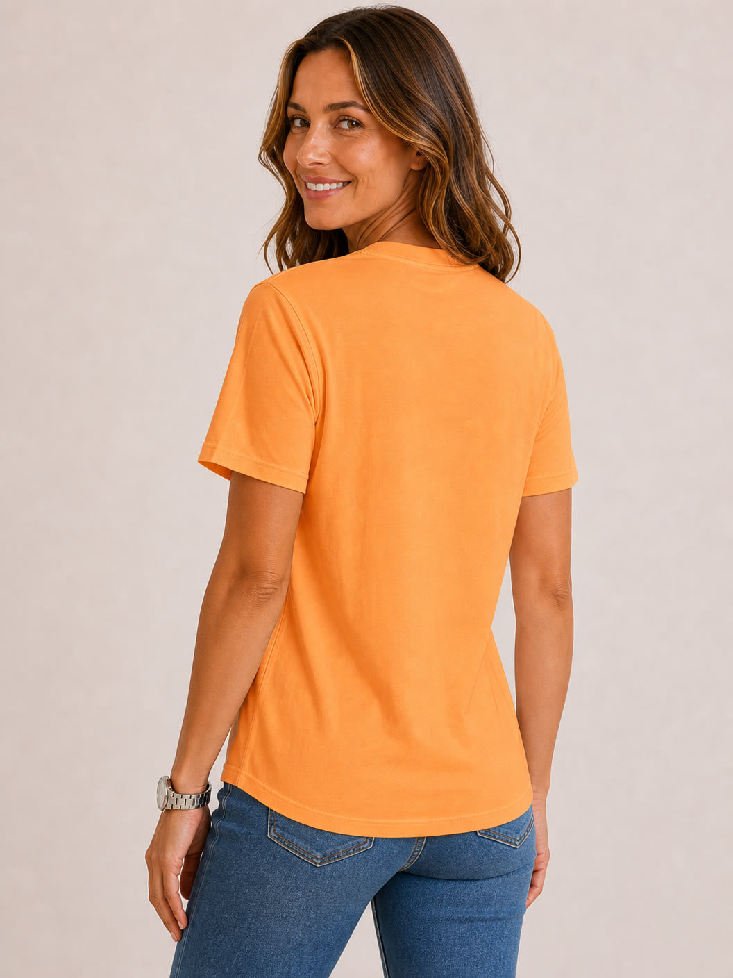 100% Cotton Crew Neck Top