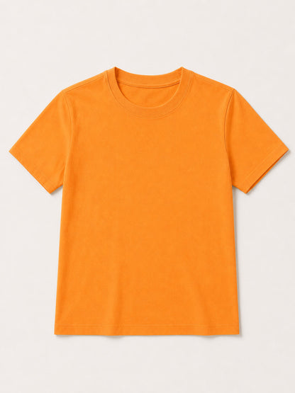 100% Cotton Crew Neck Top