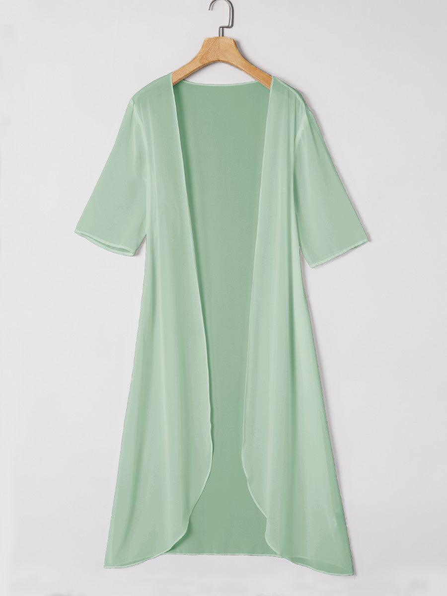 Chiffon Lightweight Half Sleeve Cover-Up