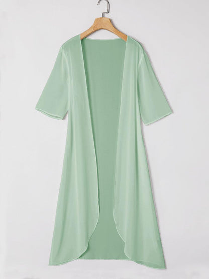 Chiffon Lightweight Half Sleeve Cover-Up