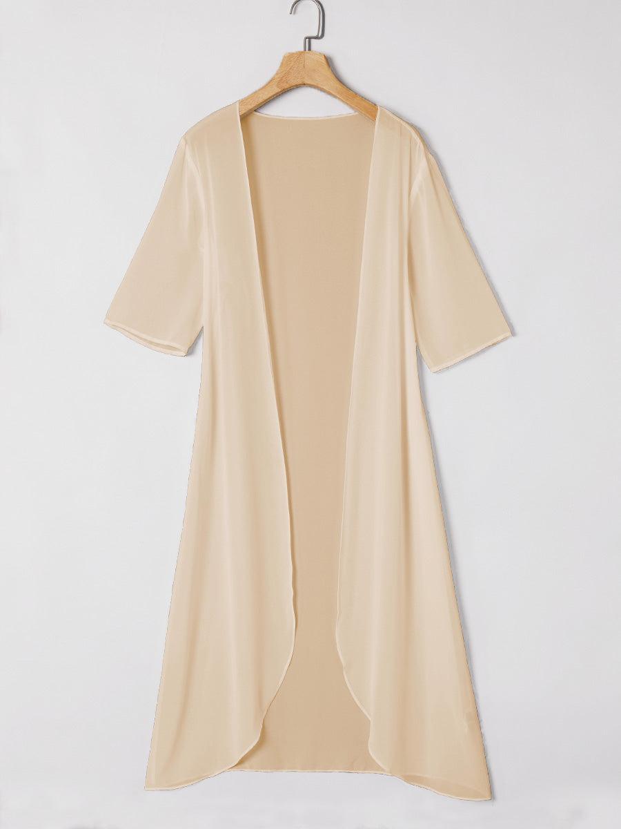Chiffon Lightweight Half Sleeve Cover-Up