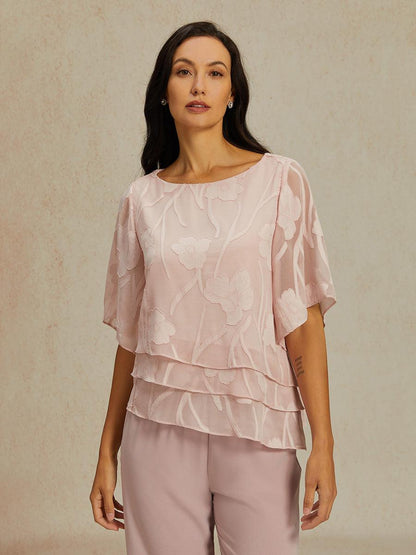 Chiffonbluse mit Blumenmuster
